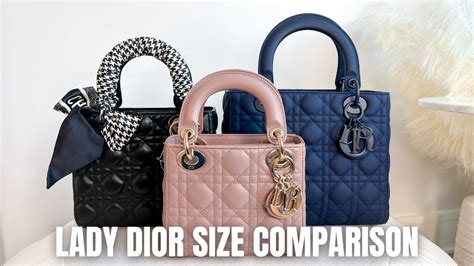 lady dior small dimensions|lady dior mini vs small.